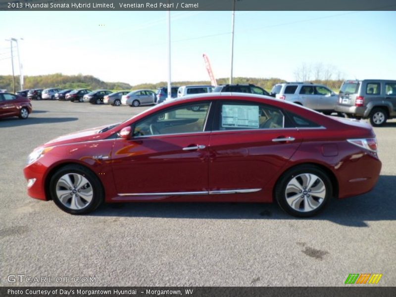 Venetian Red Pearl / Camel 2013 Hyundai Sonata Hybrid Limited