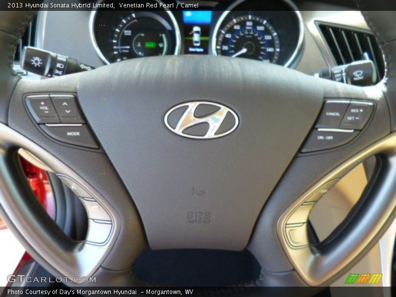 Venetian Red Pearl / Camel 2013 Hyundai Sonata Hybrid Limited