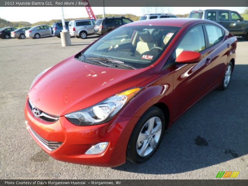 Red Allure / Beige 2013 Hyundai Elantra GLS