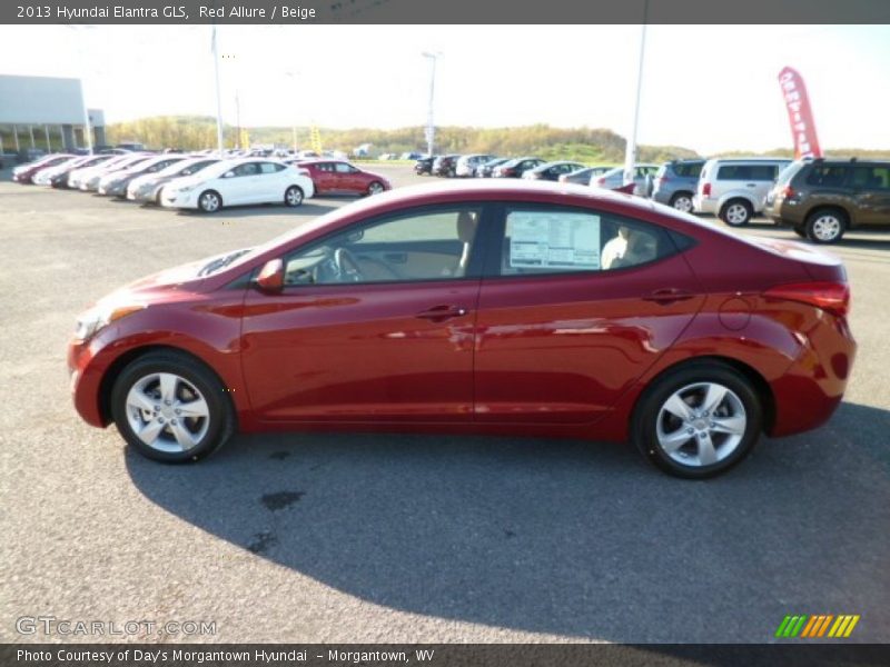 Red Allure / Beige 2013 Hyundai Elantra GLS