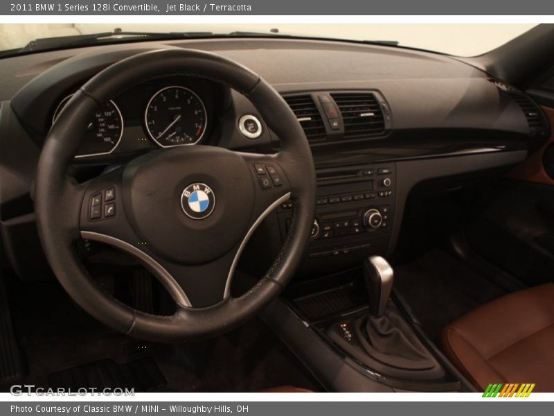 Jet Black / Terracotta 2011 BMW 1 Series 128i Convertible