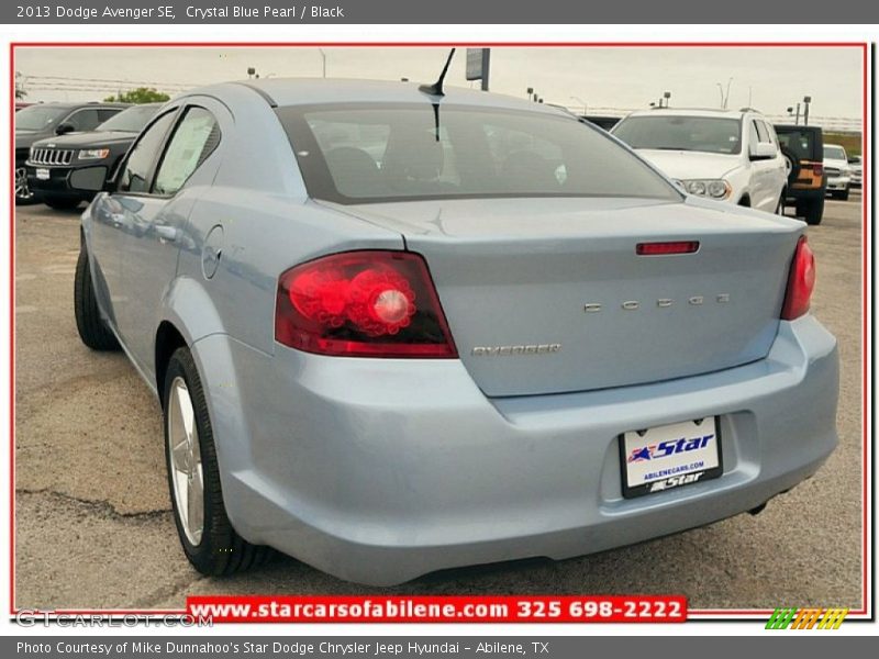 Crystal Blue Pearl / Black 2013 Dodge Avenger SE