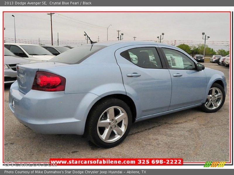 Crystal Blue Pearl / Black 2013 Dodge Avenger SE