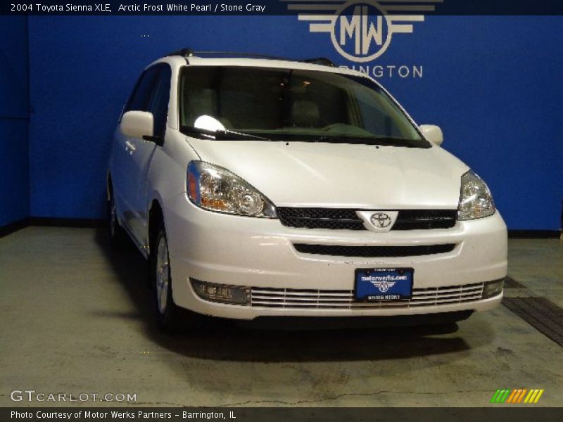 Arctic Frost White Pearl / Stone Gray 2004 Toyota Sienna XLE