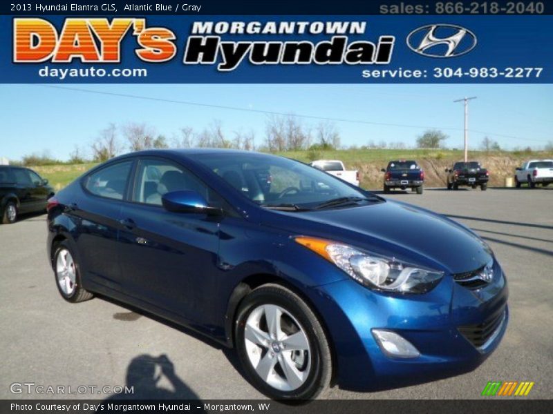 Atlantic Blue / Gray 2013 Hyundai Elantra GLS