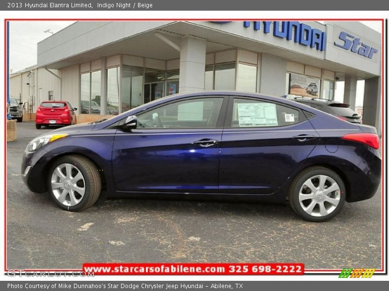 Indigo Night / Beige 2013 Hyundai Elantra Limited
