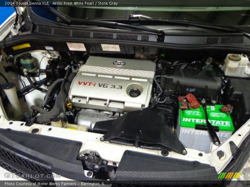 Arctic Frost White Pearl / Stone Gray 2004 Toyota Sienna XLE