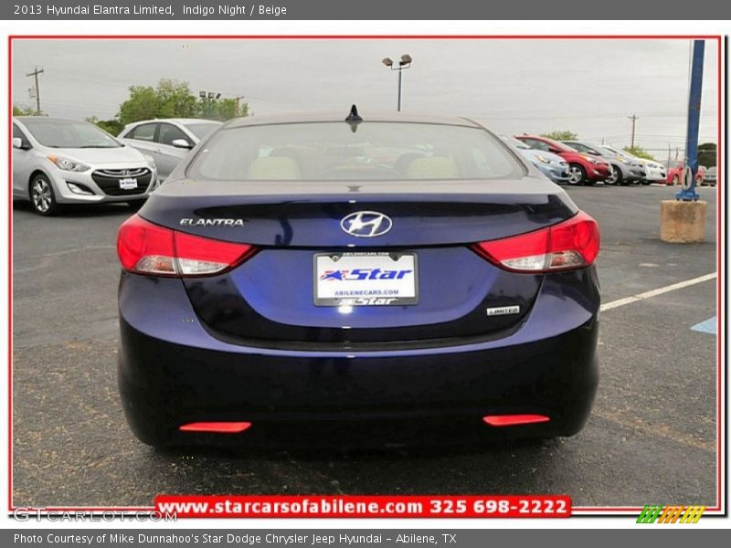 Indigo Night / Beige 2013 Hyundai Elantra Limited