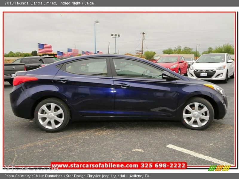 Indigo Night / Beige 2013 Hyundai Elantra Limited