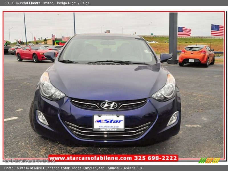 Indigo Night / Beige 2013 Hyundai Elantra Limited