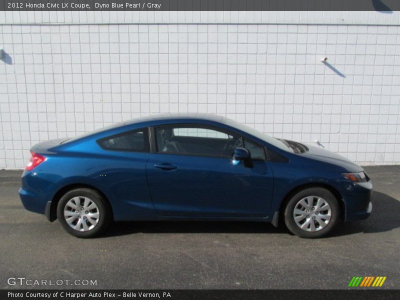 Dyno Blue Pearl / Gray 2012 Honda Civic LX Coupe