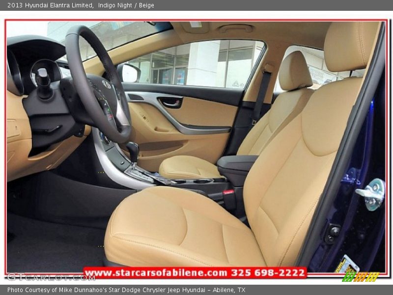 Indigo Night / Beige 2013 Hyundai Elantra Limited
