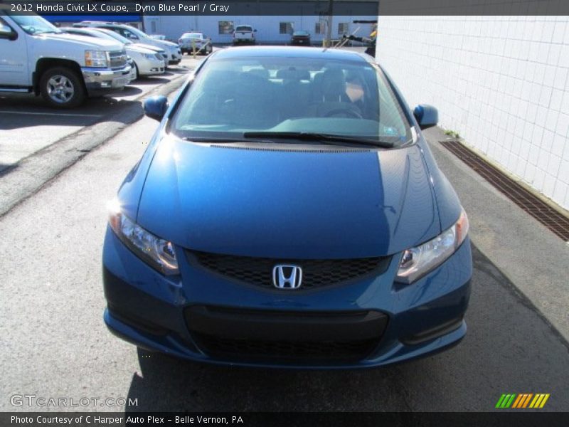 Dyno Blue Pearl / Gray 2012 Honda Civic LX Coupe