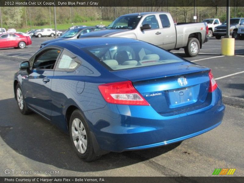 Dyno Blue Pearl / Gray 2012 Honda Civic LX Coupe