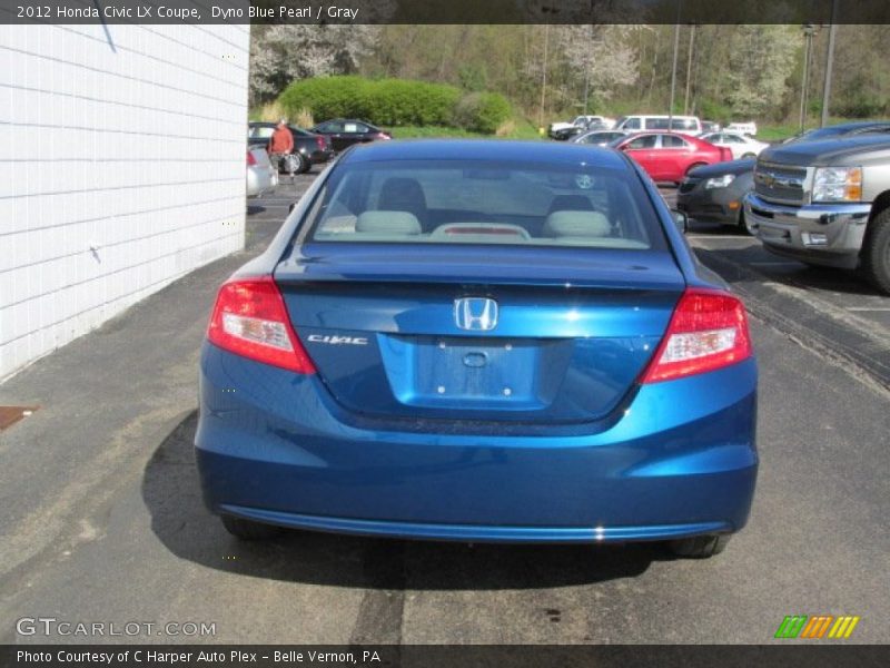 Dyno Blue Pearl / Gray 2012 Honda Civic LX Coupe