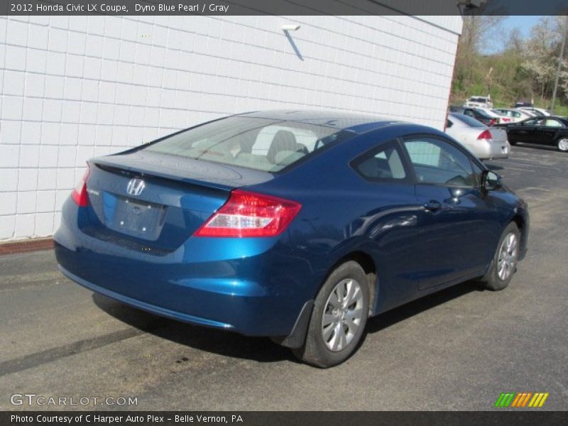 Dyno Blue Pearl / Gray 2012 Honda Civic LX Coupe
