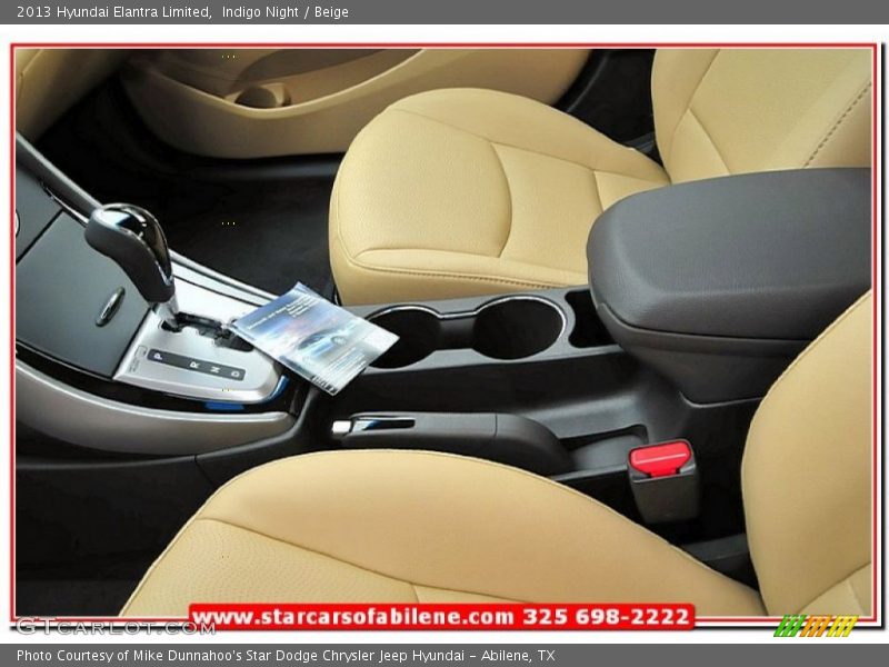 Indigo Night / Beige 2013 Hyundai Elantra Limited
