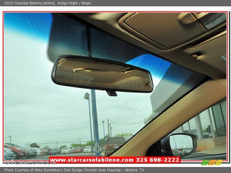 Indigo Night / Beige 2013 Hyundai Elantra Limited