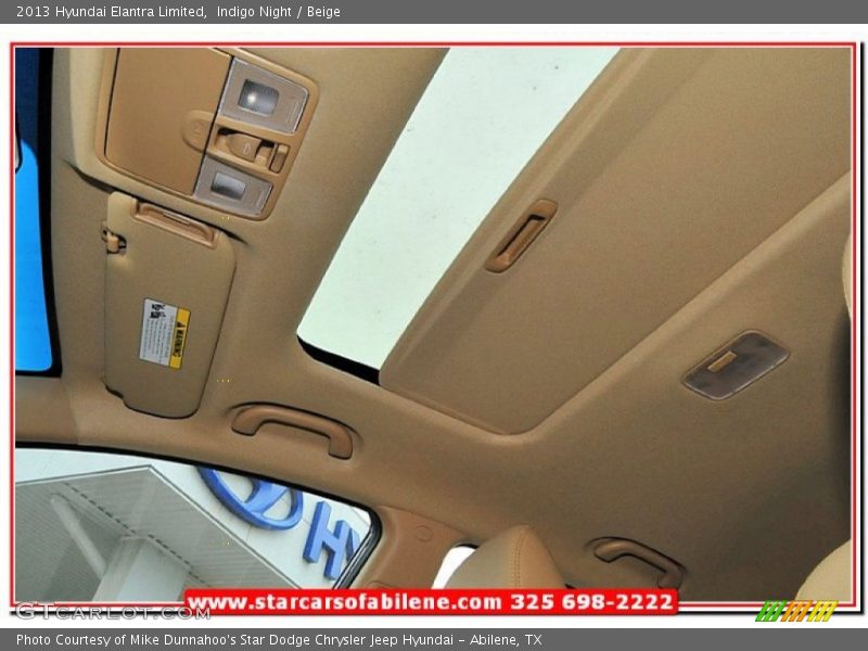 Indigo Night / Beige 2013 Hyundai Elantra Limited