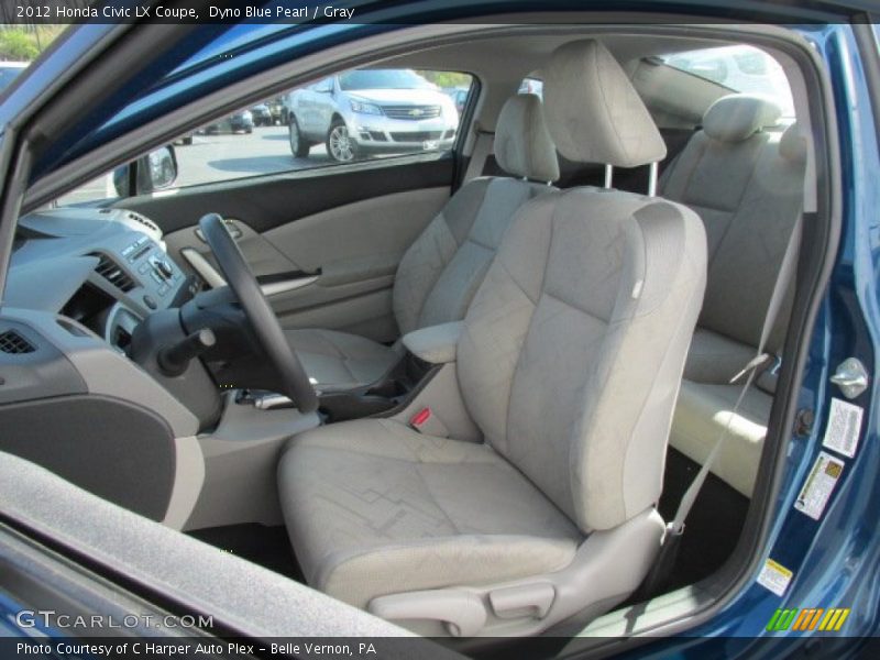 Dyno Blue Pearl / Gray 2012 Honda Civic LX Coupe