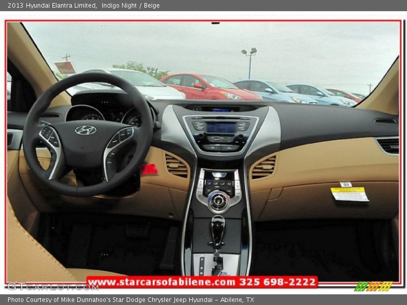 Indigo Night / Beige 2013 Hyundai Elantra Limited