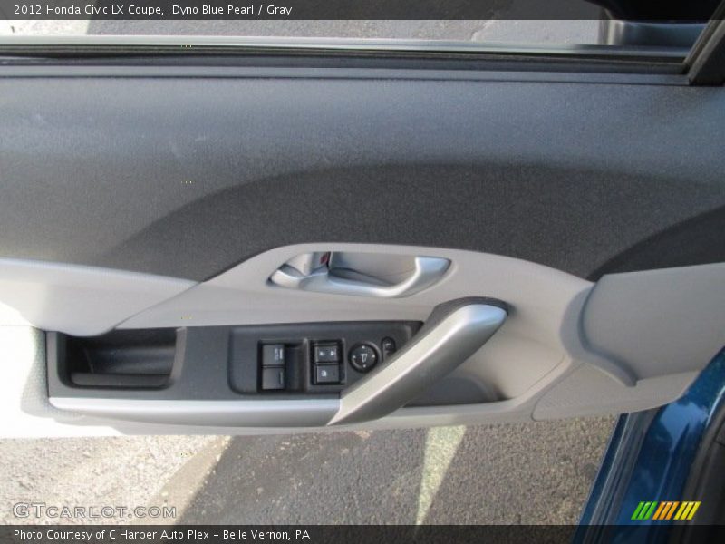 Dyno Blue Pearl / Gray 2012 Honda Civic LX Coupe