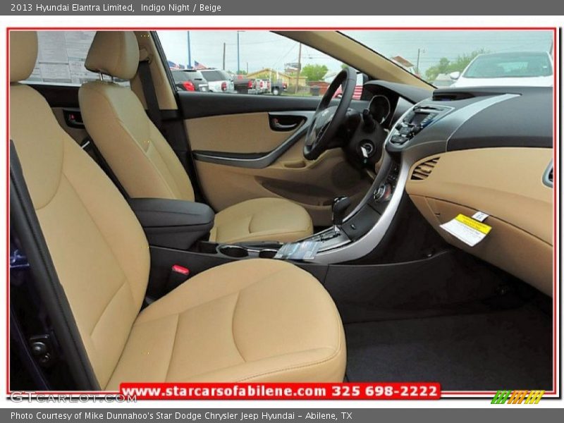 Indigo Night / Beige 2013 Hyundai Elantra Limited