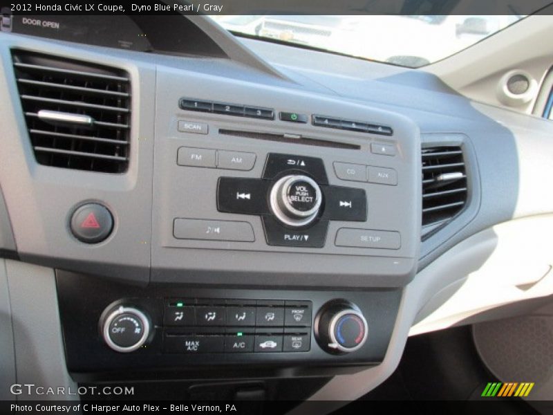 Dyno Blue Pearl / Gray 2012 Honda Civic LX Coupe