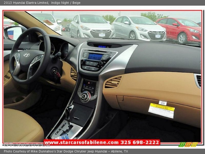 Indigo Night / Beige 2013 Hyundai Elantra Limited