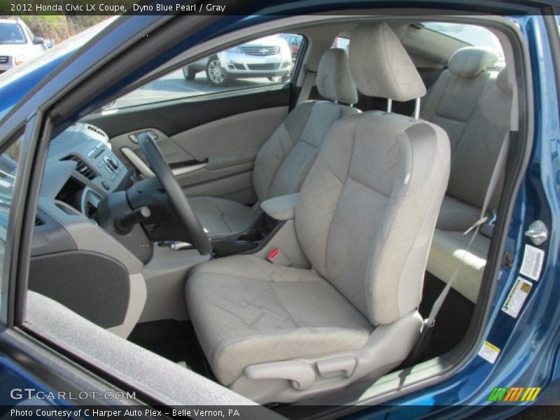 Dyno Blue Pearl / Gray 2012 Honda Civic LX Coupe