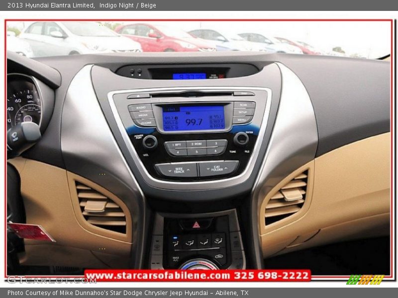 Indigo Night / Beige 2013 Hyundai Elantra Limited