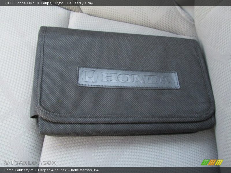 Dyno Blue Pearl / Gray 2012 Honda Civic LX Coupe