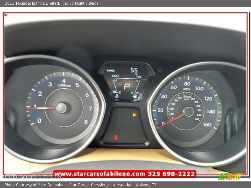 Indigo Night / Beige 2013 Hyundai Elantra Limited