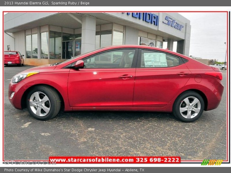 Sparkling Ruby / Beige 2013 Hyundai Elantra GLS