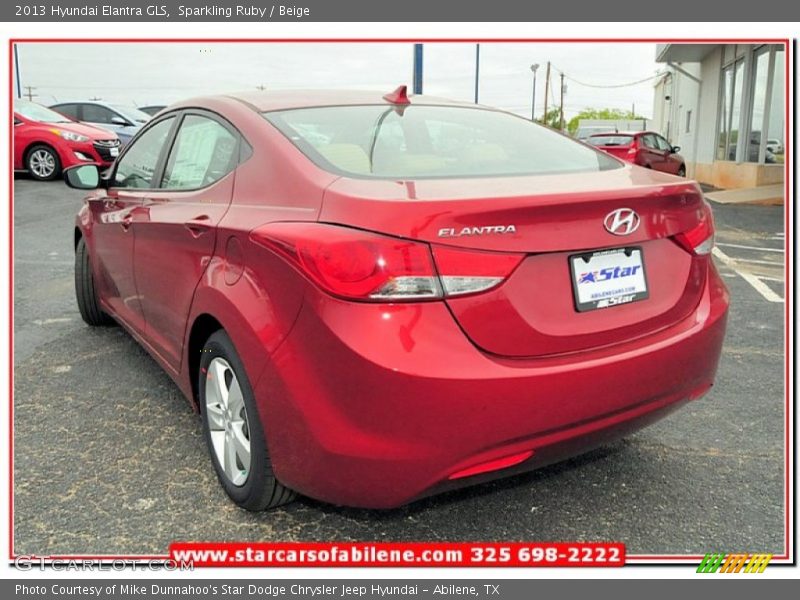 Sparkling Ruby / Beige 2013 Hyundai Elantra GLS