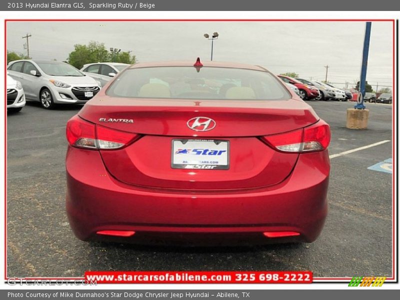 Sparkling Ruby / Beige 2013 Hyundai Elantra GLS