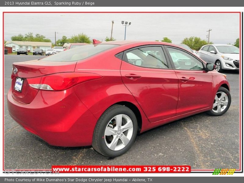 Sparkling Ruby / Beige 2013 Hyundai Elantra GLS