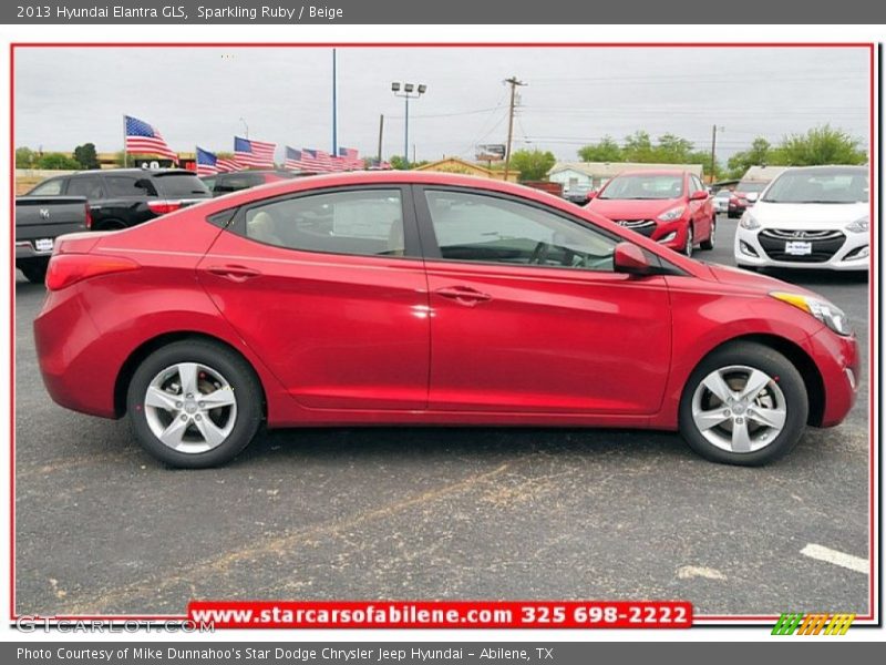 Sparkling Ruby / Beige 2013 Hyundai Elantra GLS