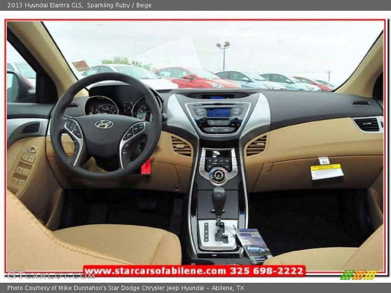 Sparkling Ruby / Beige 2013 Hyundai Elantra GLS