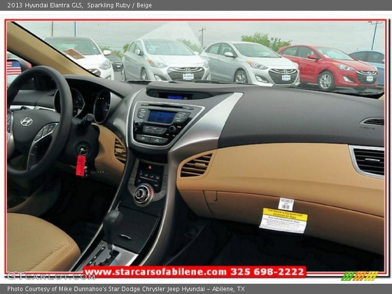 Sparkling Ruby / Beige 2013 Hyundai Elantra GLS