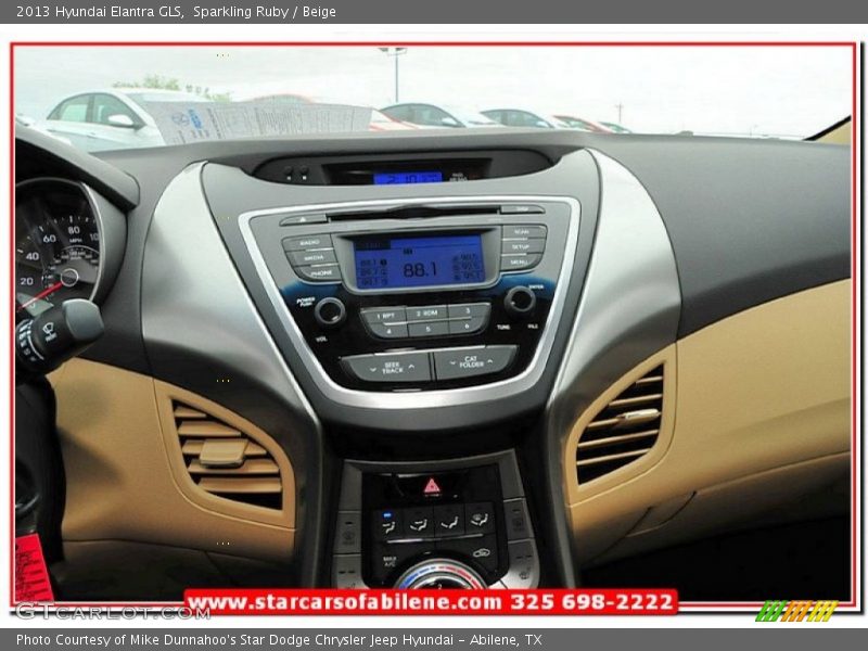 Sparkling Ruby / Beige 2013 Hyundai Elantra GLS
