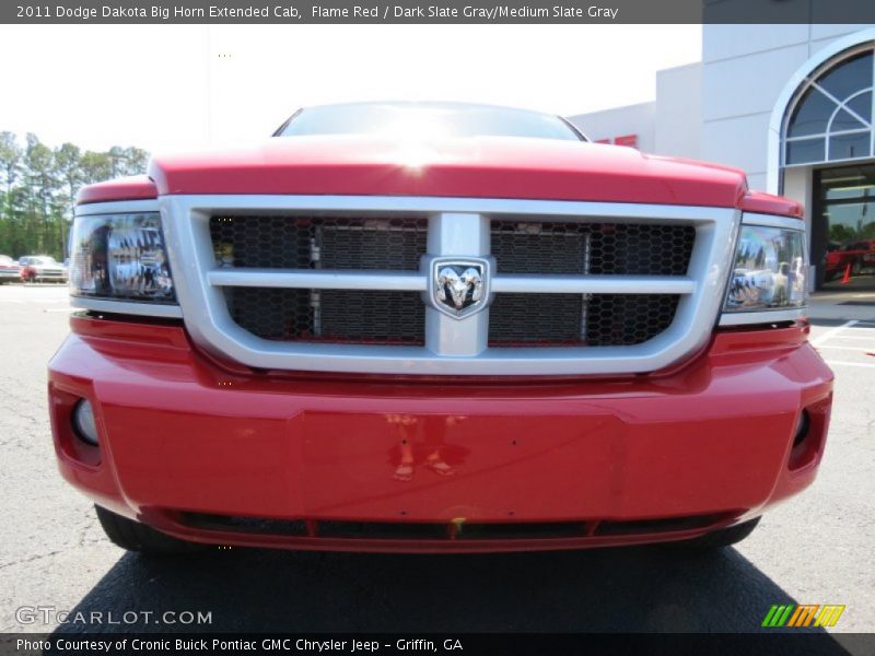 Flame Red / Dark Slate Gray/Medium Slate Gray 2011 Dodge Dakota Big Horn Extended Cab