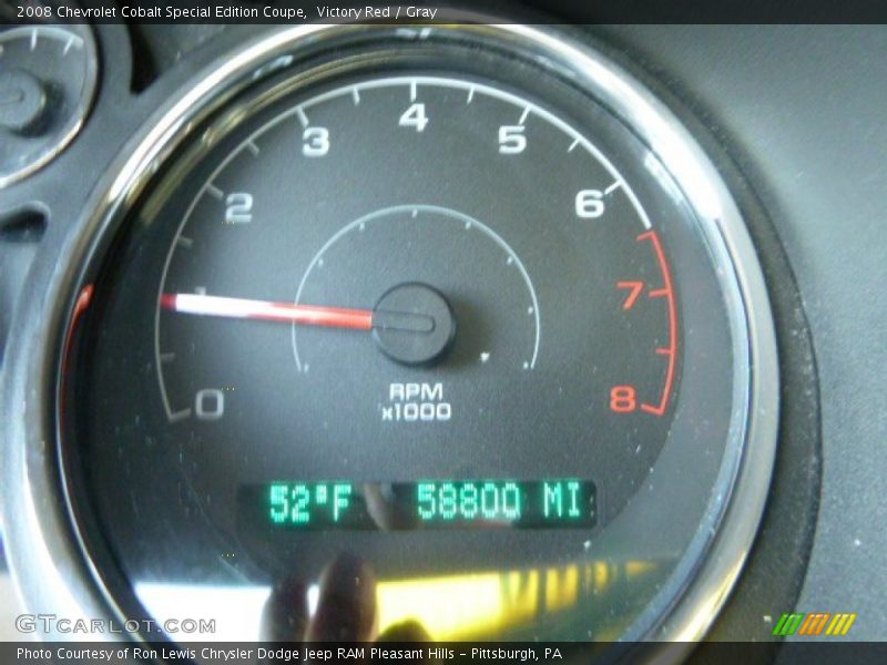 Victory Red / Gray 2008 Chevrolet Cobalt Special Edition Coupe