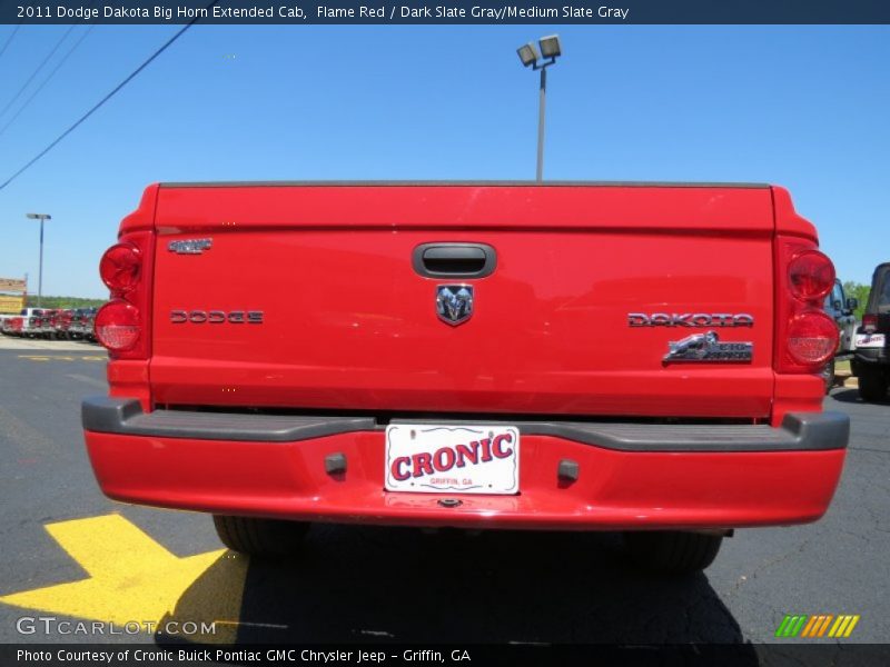 Flame Red / Dark Slate Gray/Medium Slate Gray 2011 Dodge Dakota Big Horn Extended Cab