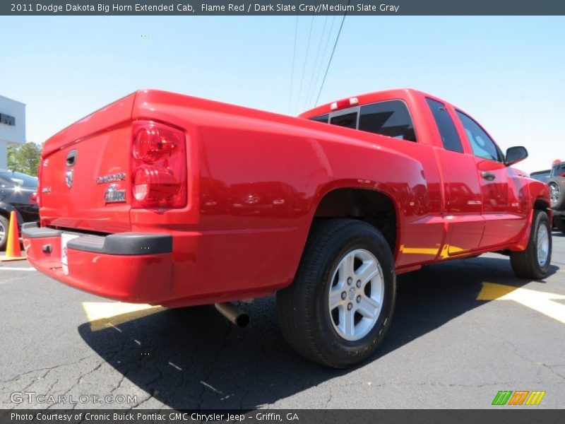 Flame Red / Dark Slate Gray/Medium Slate Gray 2011 Dodge Dakota Big Horn Extended Cab