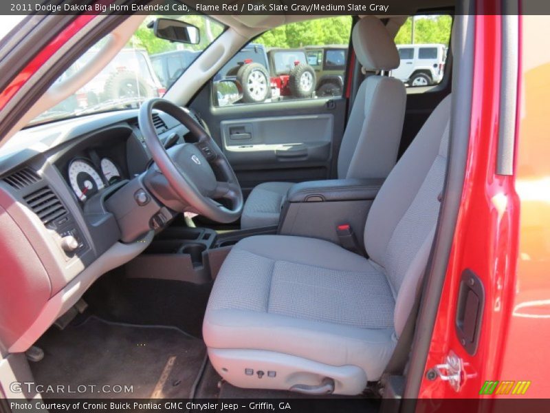 Flame Red / Dark Slate Gray/Medium Slate Gray 2011 Dodge Dakota Big Horn Extended Cab