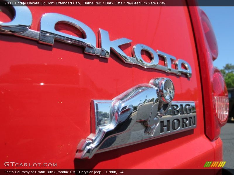 Flame Red / Dark Slate Gray/Medium Slate Gray 2011 Dodge Dakota Big Horn Extended Cab
