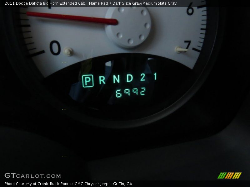 Flame Red / Dark Slate Gray/Medium Slate Gray 2011 Dodge Dakota Big Horn Extended Cab