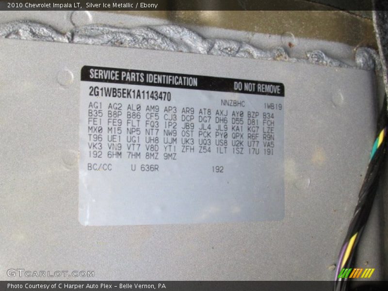 Silver Ice Metallic / Ebony 2010 Chevrolet Impala LT