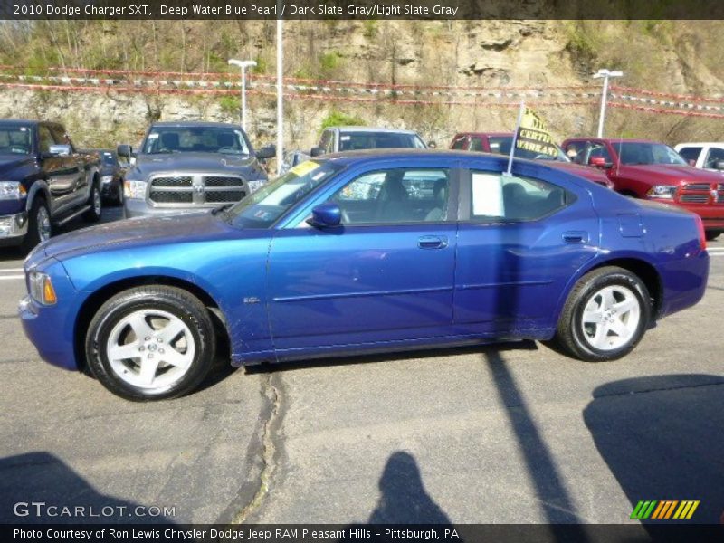 Deep Water Blue Pearl / Dark Slate Gray/Light Slate Gray 2010 Dodge Charger SXT